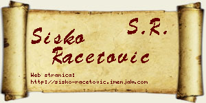 Sisko Račetović vizit kartica